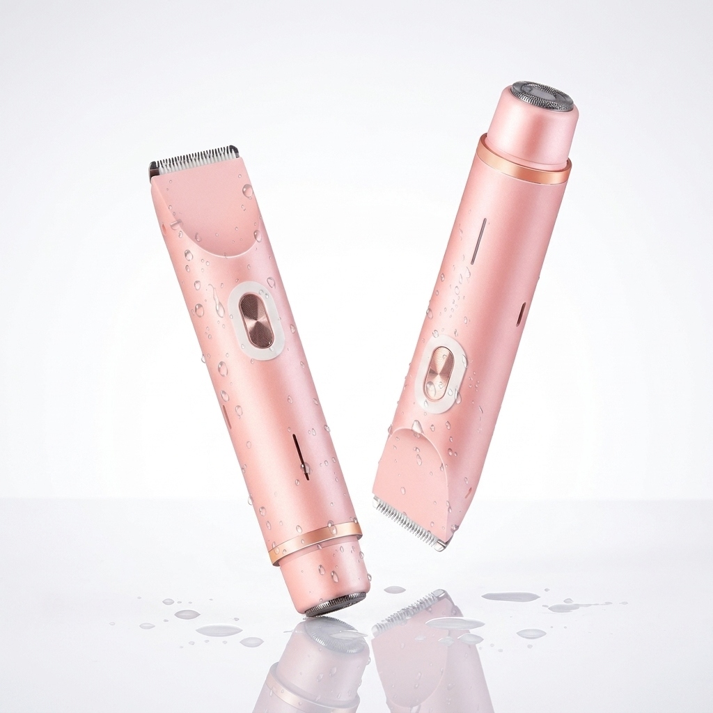 মহিলাদের 2-in-1 Electric Bikini Trimmer Dual Head Shaver IPX7 Waterproof Rechargeable Body Hair Razor thumbnail 2