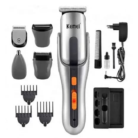 Kemei KM-680A Men's Grooming Kit Trimmer Rechargeable Cordless Beard Hair Nose Trimmer Shaver thumbnail 6