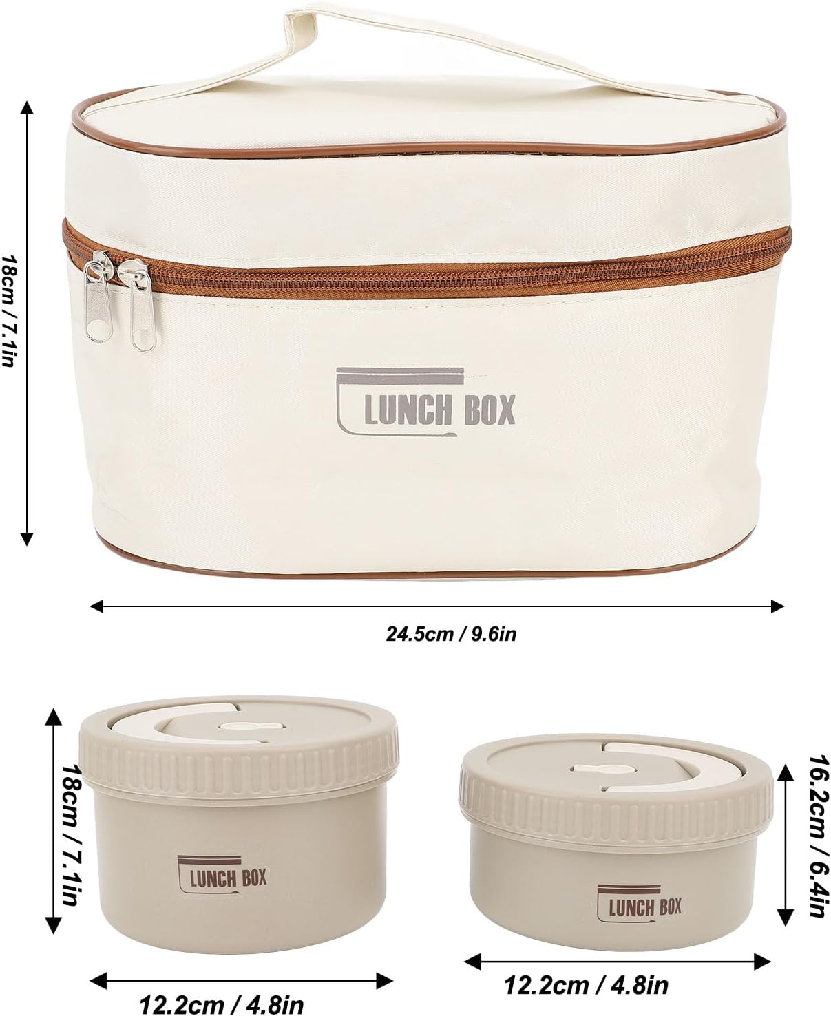 Stainless Steel Insulated Lunch Box 600ml - Leak-Proof Food Container thumbnail 3