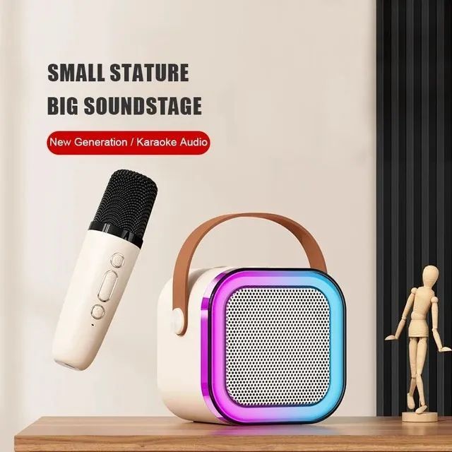 Mini Karaoke Speaker with Wireless Microphone - RGB Light & Voice Changer thumbnail 6