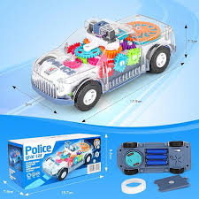 Baby Toddler Police Car - Transparent Gear Light & Music Toy thumbnail 5