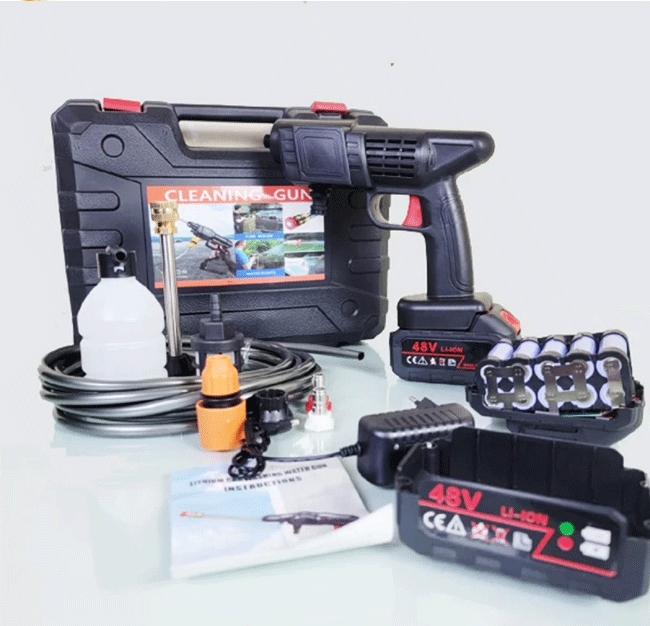 Hi Power 48V Cordless Pressure Washer Gun with 2 Batteries thumbnail 6