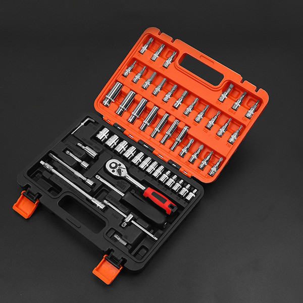 Professional 53 Pcs Car Repair Socket Wrench Tool Set thumbnail 5