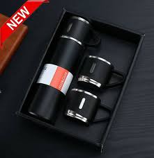 3 in 1 Vacuum Insulated Thermal Flask Set with 3 Cups (500ml) thumbnail 2