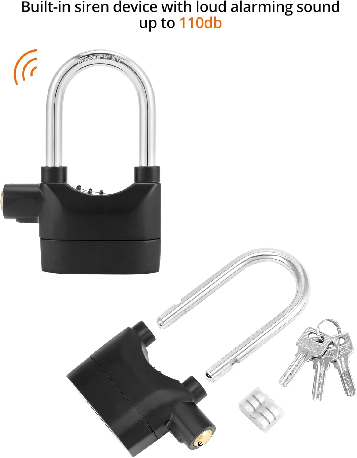 Premium Anti-theft Alarm Padlock (প্রিমিয়াম অ্যান্টি-থেফট অ্যালার্ম প্যাডলক) thumbnail 3