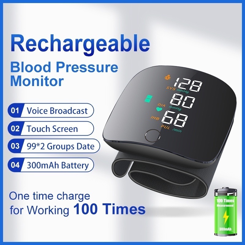 CK-102 Digital Touch Screen Wrist Blood Pressure Machine thumbnail 2
