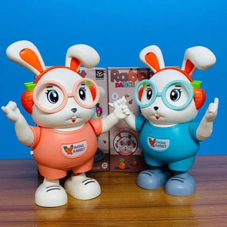 Dancing Rabbit Toy for Kids - Musical Light-Up Moving Rabbit thumbnail 1